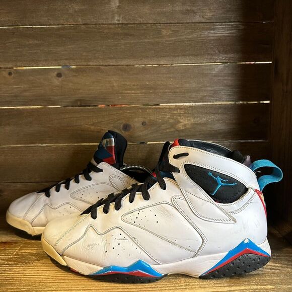 Mens Nike Air Jordan 7 Retro Orion White Leather Rare Sneakers Shoes Size 11.5 D - Picture 2 of 8